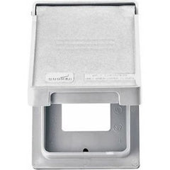 Eaton S2966W-SP Self-Closing Weatherproof Protective Cover, 2.953 in W x 3/4 in D, Decorator Receptacle/GFCI Device Cover