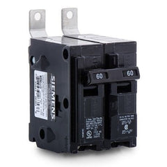 Siemens B260 Molded Case Circuit Breaker, 120/240 VAC, 60 A, 10 kA Interrupt, 2 Poles