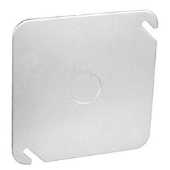 Crouse-Hinds TP478 Square Outlet Box Cover 4 in Flat with 1/2 KO