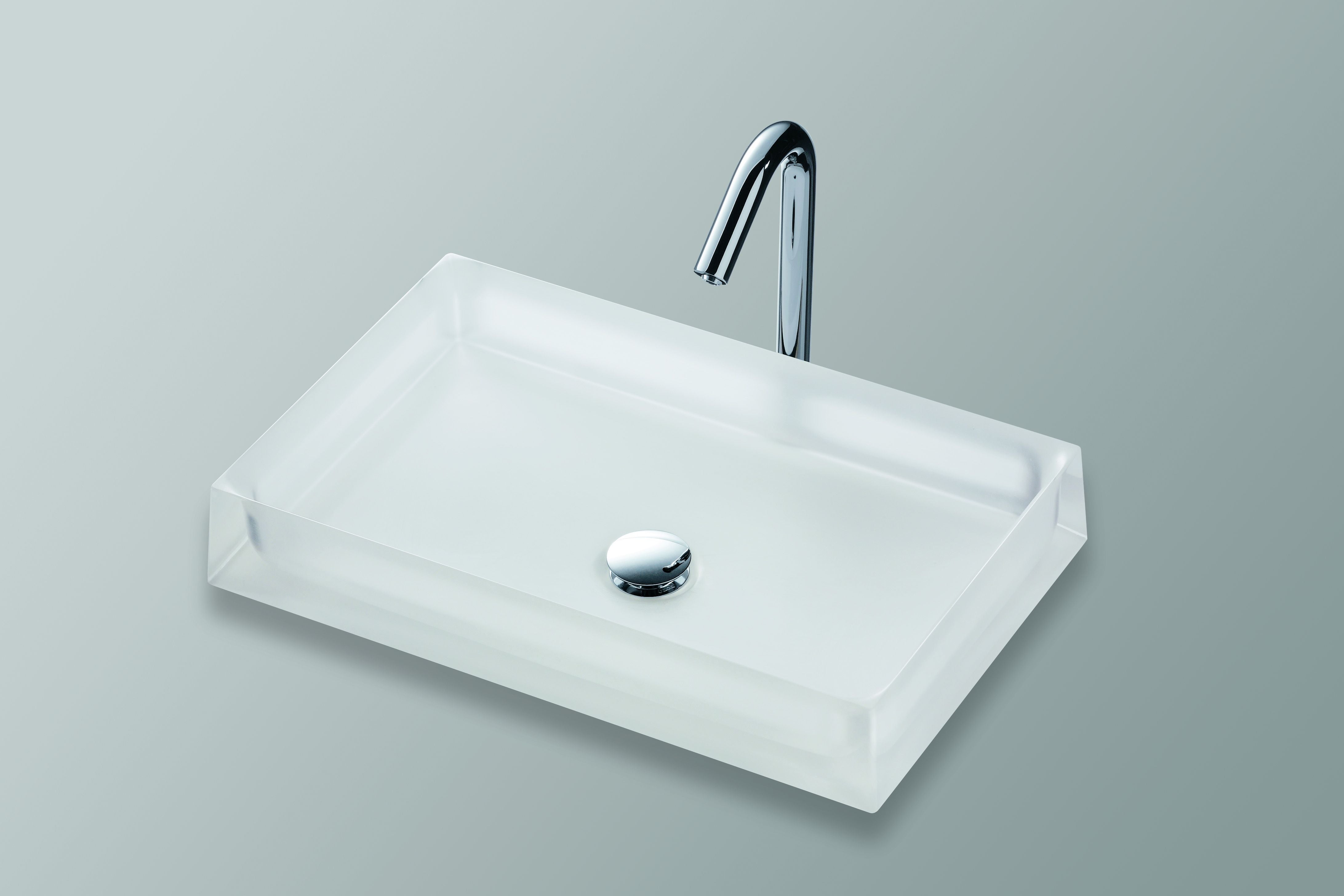 Toto LLT151#61 Luminist Rectangular Vessel Bathroom Sink Frosted White