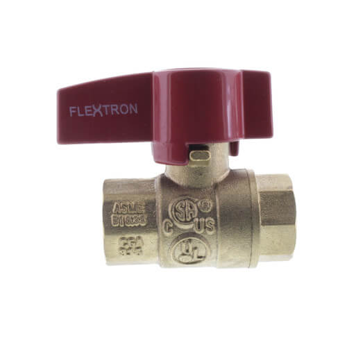 Everflow FTGV-38F38F | 3/8 FIP x 3/8 FIP Gas Ball Valve | FTGV-38F38F