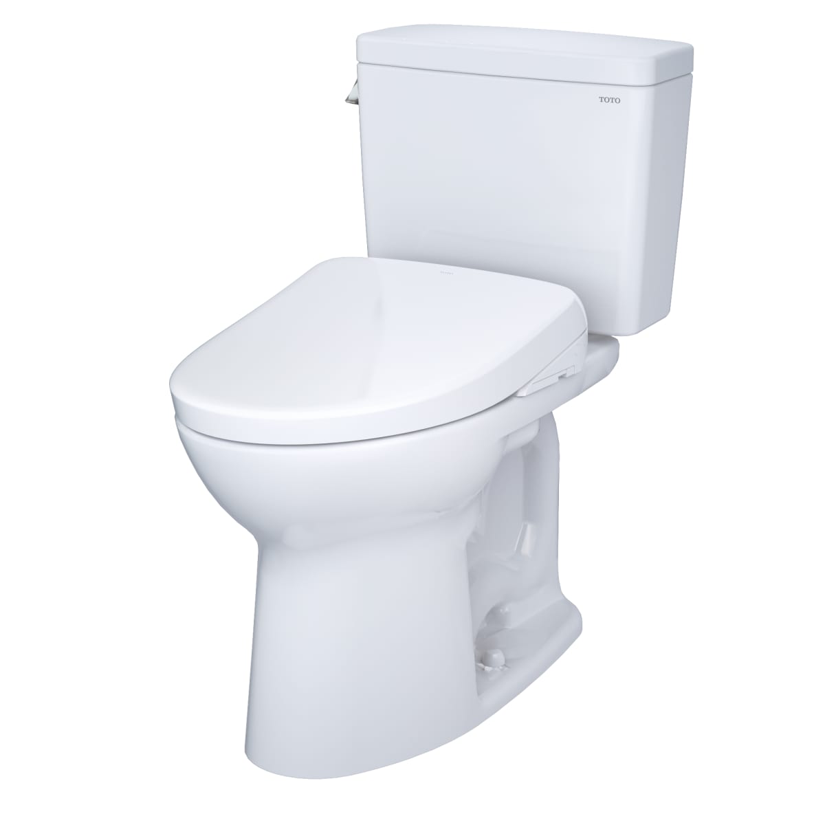 Toto MW7764736CEGA#01 Drake WASHLET+ Two-Piece Elongated 1.28 GPF TORNADO FLUSH Toilet and S7A Contemporary Bidet Seat with Auto Flush