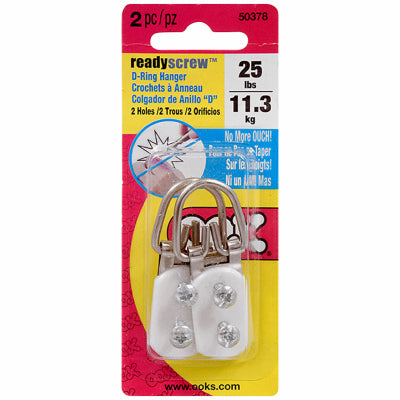 TRUE VALUE TV248263 2PK 2Hole D-Ring Hanger