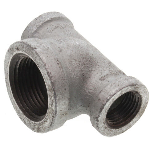 Everflow GMBT0121 | 1/2 x 1/2 x 1 Galvanized Bullhead Tee