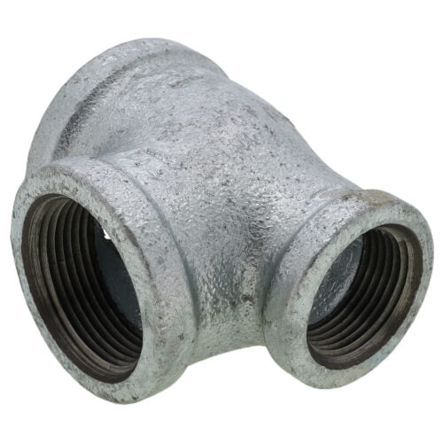 Everflow GMRT1217 | 1-1/2 X 1 X 1-1/4 Galvanized Reducing Tee | 3 Sizes