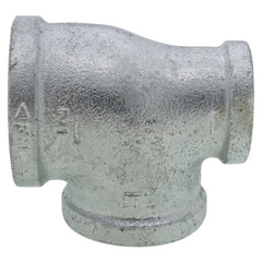 Everflow GMRT1217 | 1-1/2 X 1 X 1-1/4 Galvanized Reducing Tee | 3 Sizes