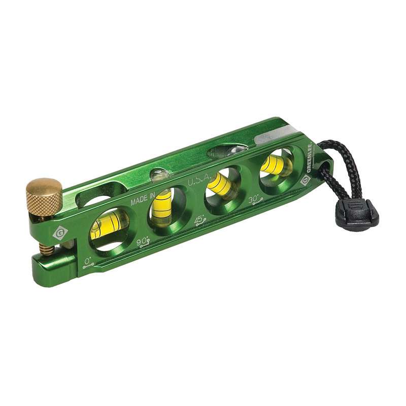 Greenlee L77 Mini Magnetic Bubble Level with Conduit Bending Offset Aid