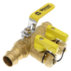 Webstone H-88613 3/4 x 1/2 Press Non-Potable Pro-Pal Purge & Fill Full Port Forged Brass Ball Valve