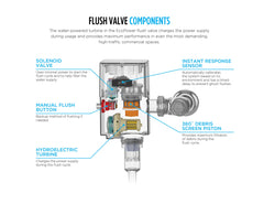 Toto TET6GA32#CP Ecopower Touchless 1.6 GPF Toilet Flushometer Valve and 24 Inch Vacuum Breaker Set Polished Chrome