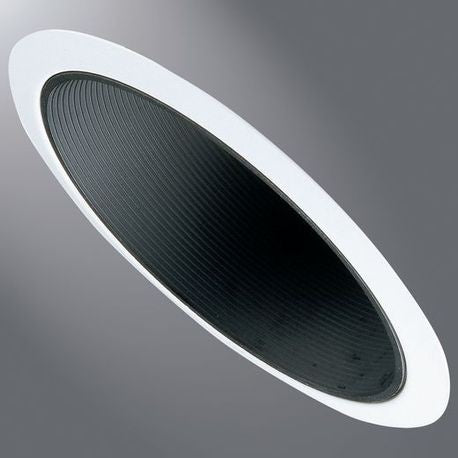 Halo 456P 6 Trim Baffle Trim for Slope Ceiling White Trim with Black Baffle