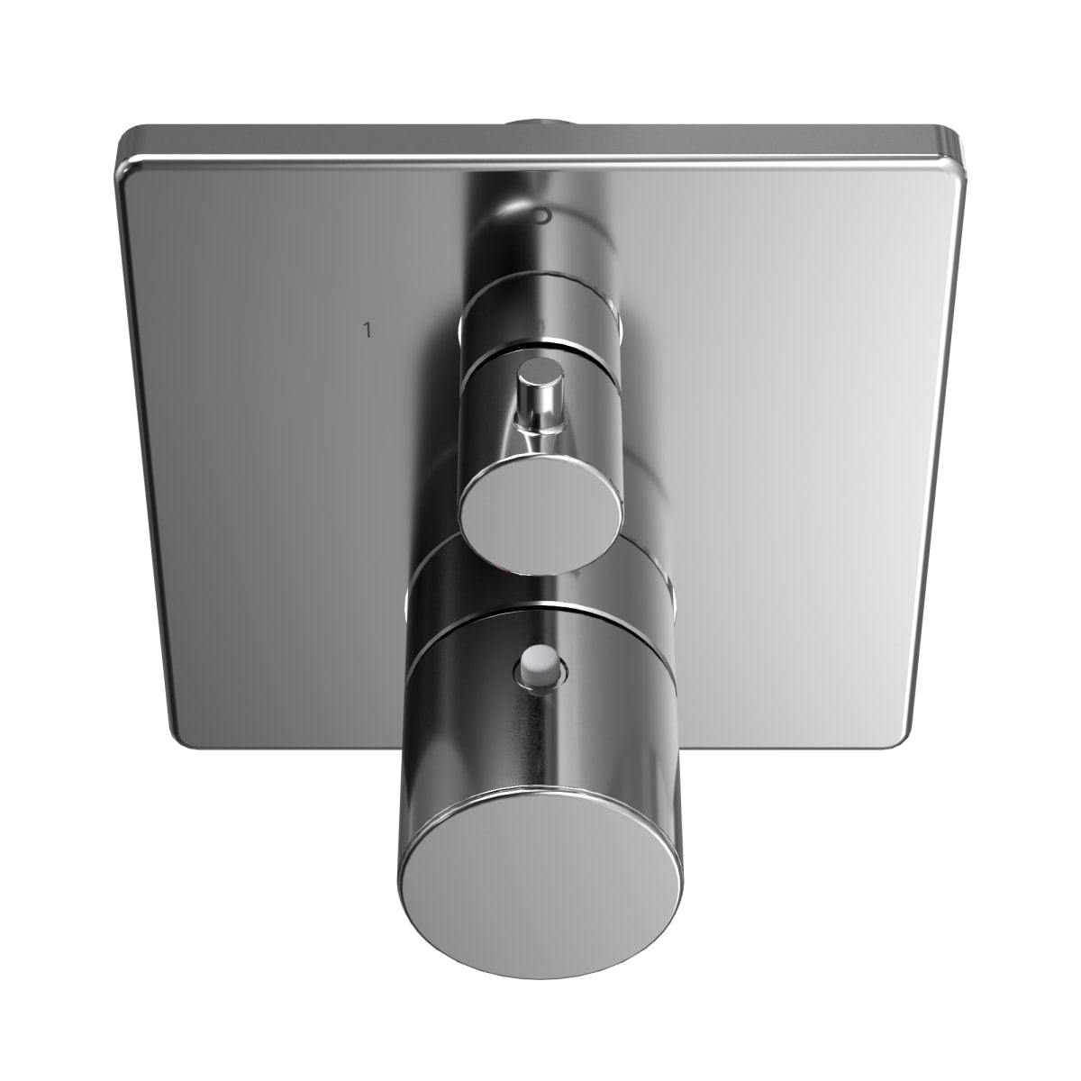 TOTO TBV02404U#CP Square Thermostatic Mixing Valve with Two-Way Diverter Shower Trim