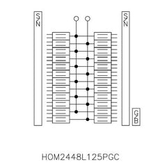 Square D HOM2448L125PGC Load Center 120/240 VAC 125 Amp 24-Space 48-Circuit NEMA 1 Load Center