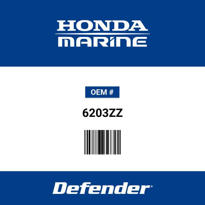 HONDA Honda 6203ZZ Lower Bearing 1 Pack 6203ZZ