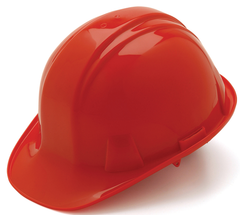 Pyramex HP14120 4-Point Ratchet Suspension Red Hard Hat