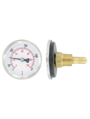 Dwyer HWT250 Hot Water Thermometer 30-250F 2 Inch Dial