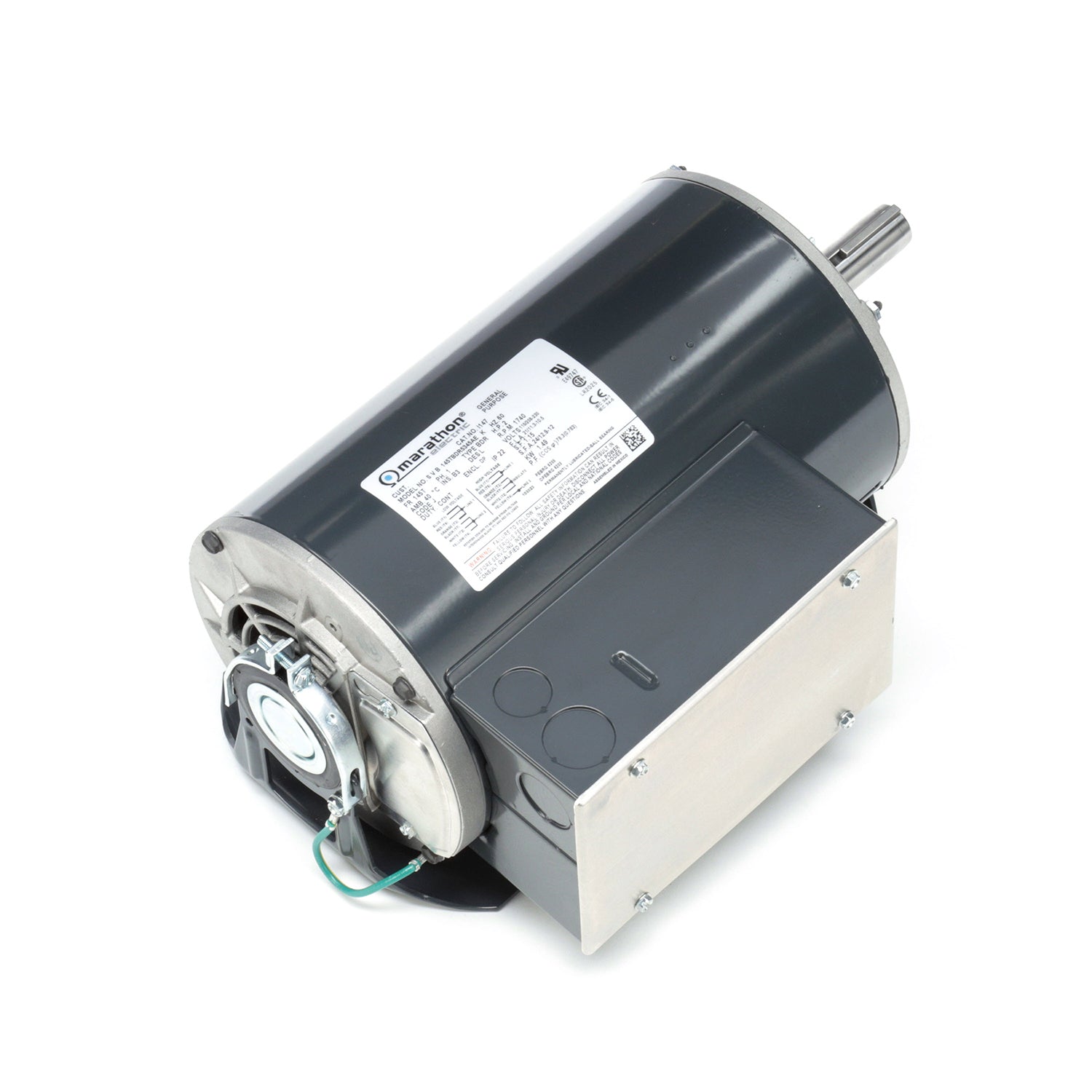 Marathon Motors I147 145T FR Capacitor Start Fan and Blower Motor 2 HP 1800 RPM 115/208-230 V