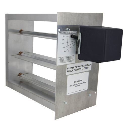 iO HVAC Controls HD-1406 Zone Damper 14 Inch X 6 Inch 2-Wire Two-Position Motorized Rectangular