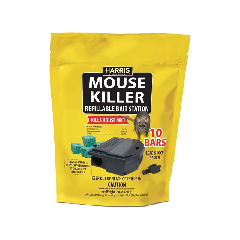 HARRIS Harris MBARS Mouse Killer Refillable Mouse Bait Station (10-Refill)