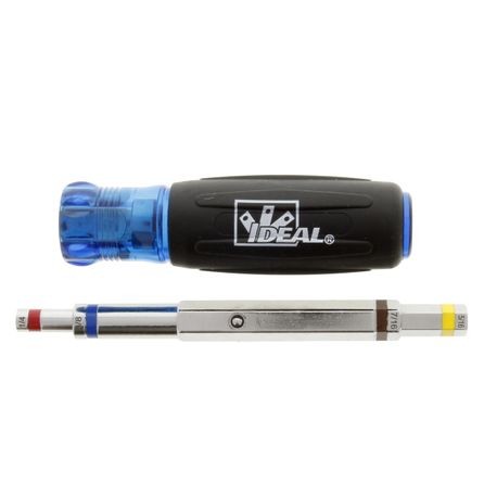 Ideal 35-919 Nut Driver Screwdriver, 3/16, 1/4, 11/32, 3/8, 5/16, 7/16, 9/16 in Point, 7-1/2 in OAL