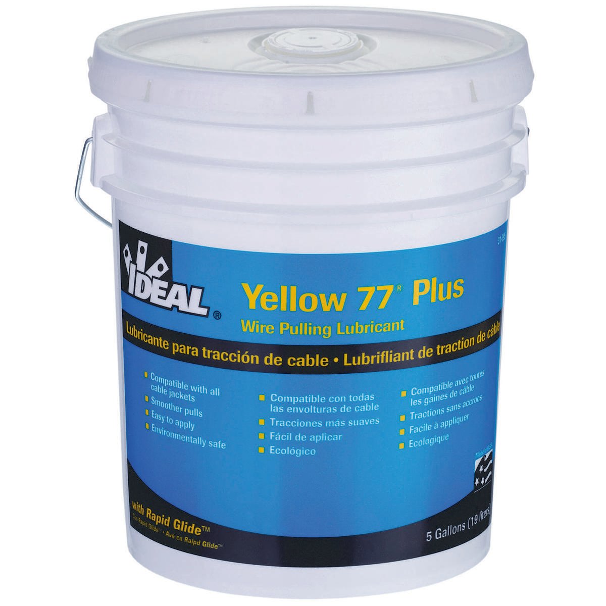 Ideal 31-395 Yellow 77 Plus Wire Pulling Lubricant 5 Gallon Bucket