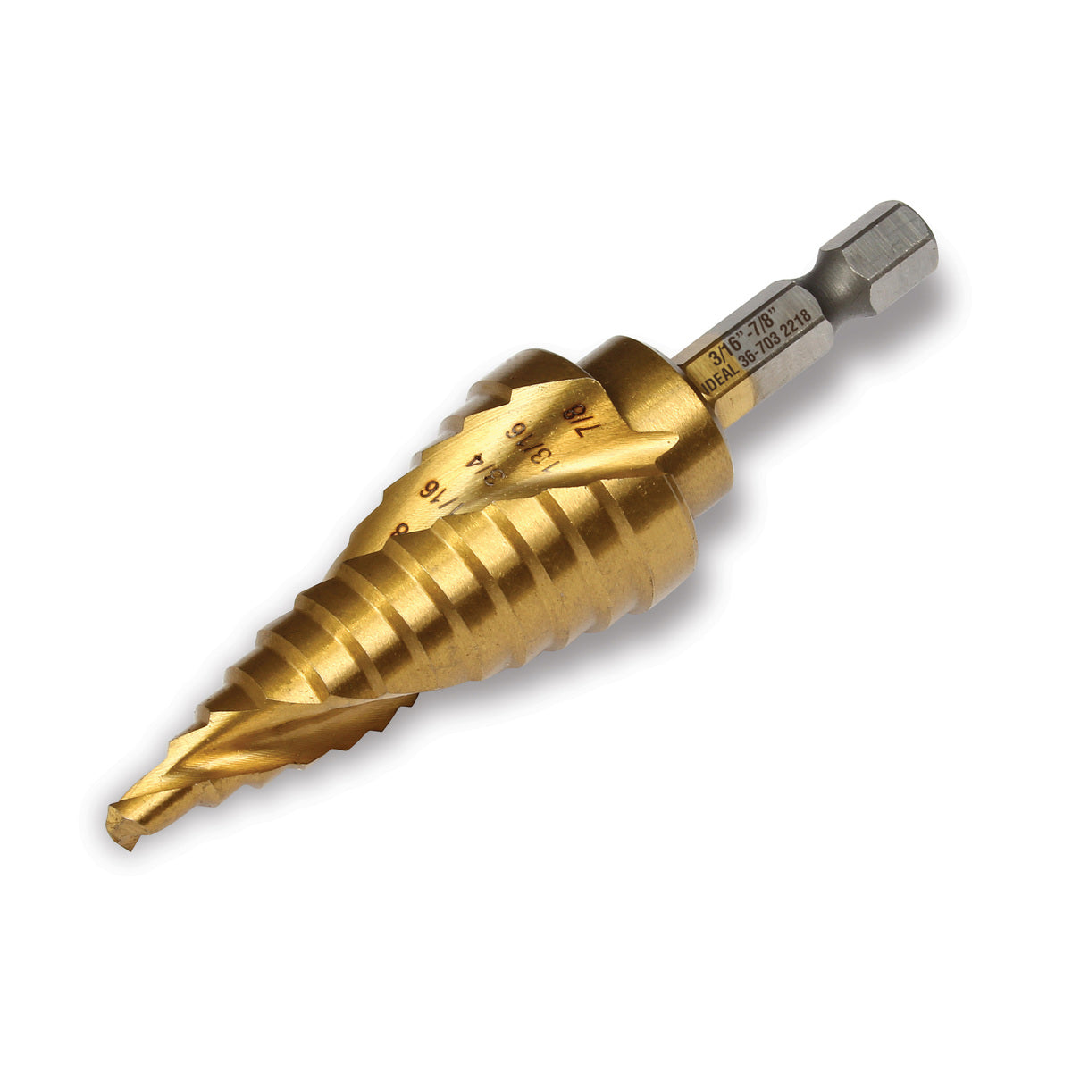 Ideal 36-703 Spiral Step Bit 1/4 - 7/8