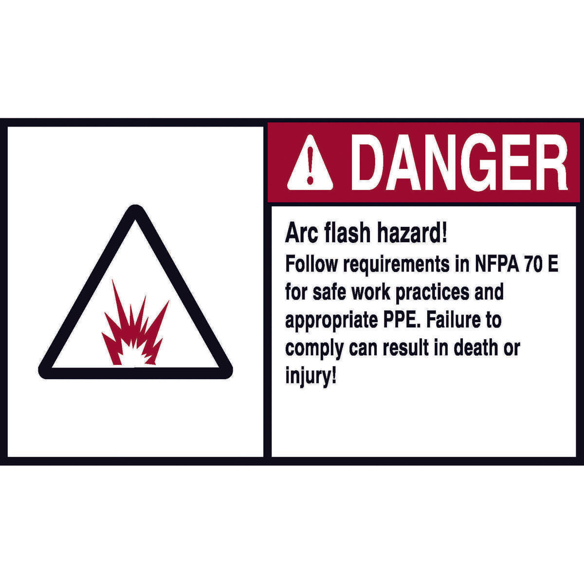 Ideal 44-895 NEC Arc Flash Protection Label Polyester 6 Inch Length 4 Inch Width