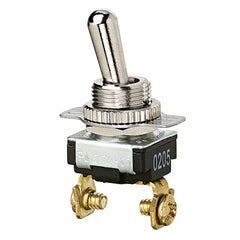 Ideal 774017 Toggle Switch Medium And Light-Duty Bat On-Off Voltage Rating 120 240 VAC Number Of Poles 1 Amperage Rating 6 3 AMP Action SPST Connection Screw 2 Terminals