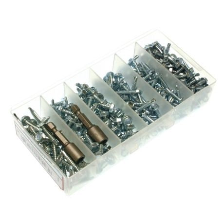 Metallics TEKDK1 Self Drilling Screw Kit, Steel, Hex Washer Head, 305 Pieces