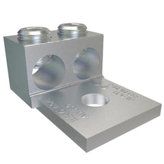 ILSCO AU-350 Aluminum Mechanical Lug, Conductor Range 350-6, 2 Ports, 1 Hole, 1/2in Bolt Size