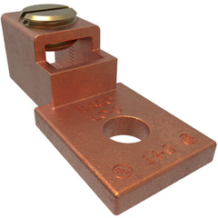 ILSCO LO-0 Copper Mechanical Lug, Conductor Range 1/0-14, 1 Port, 1 Hole, 1/4in Bolt Size