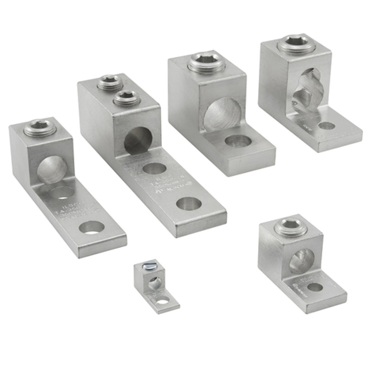 ILSCO TA-600-2N Aluminum Mechanical Lug, Dual Rated, Conductor Range 600-2, 1 Port, 2 Holes, 1/2inch Bolt Size, 1-3/4inch Hole Spacing