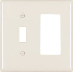 TRUE VALUE TP126LACC12 Pass & Seymour - Legrand Almond 1-Toggle & 1 Decorator Opening Nylon Wall Plate