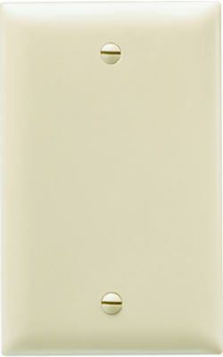 TRUE VALUE TP13ICC30 Wall Plate, Blank, Ivory Nylon