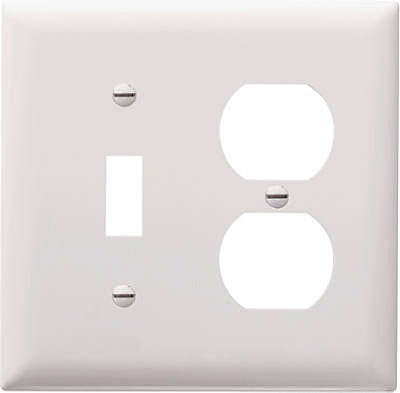 True Value TP18WCC12 Pass & Seymour - Legrand White 1-Toggle & 1-Duplex Nylon Wall Plate