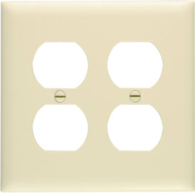 True Value TP82ICC30 Pass & Seymour Legrand Ivory 2-Duplex Outlet Openings