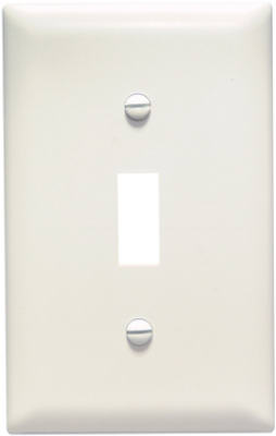 True Value TP1LACP10 Wall Plate, 1 Toggle, Almond Nylon, 10-Pk