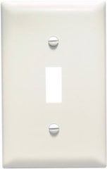 True Value TP1LACP10 Wall Plate, 1 Toggle, Almond Nylon, 10-Pk