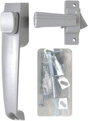 TRUE VALUE V333 Aluminum, Push Button Latch, 1-3/4 Installation Hole Spacing