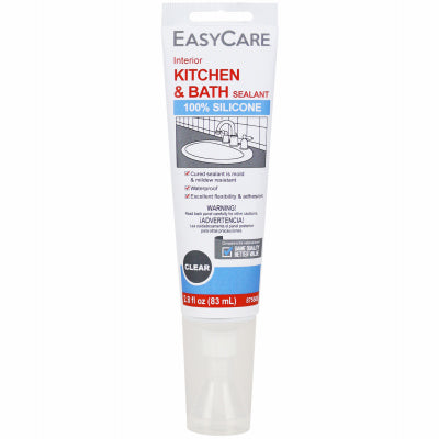 TRUE VALUE 08727 Master Tradesman 2.8-oz Kitchen & Bath Silicone Sealant, Clear