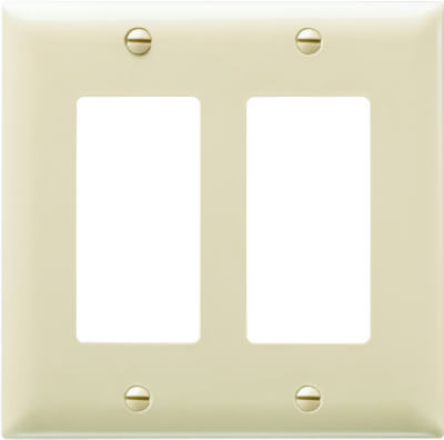 TRUE VALUE TP262ICC30 Pass & Seymour - Legrand Ivory 2 Decorator Openings Nylon Wall Plate