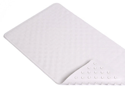 True Value BMAT-C4K04-04 Bath Mat, Shells, White Rubber, 16 x 28-In.