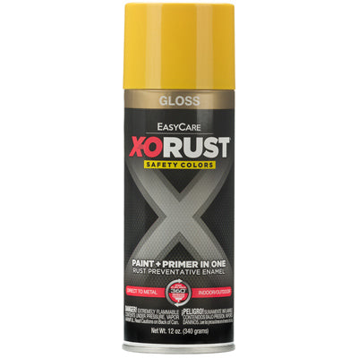 True Value XOP4-AER X-O Rust Anti-Rust Enamel Paint & Primer Safety Yellow Gloss 12-oz Spray