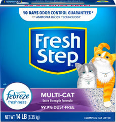 True Value 02049 Fresh Step Cat Litter Multi-Cat Scoopable Scented 14-Lbs. Replacement MPN