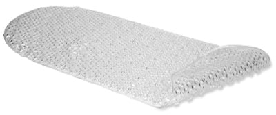 TRUE VALUE BMAT-C4J02-04 Bath Mat, Bubble, Clear Rubber, 15 x 34-1/2-In.