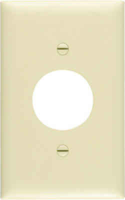 TRUE VALUE TP7ICC30 Wall Plate, Single Outlet, Ivory Nylon