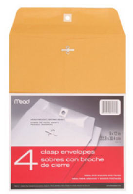 True Value 76012 4PK 9X12 CLASP ENVELOPE