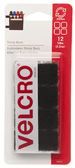 True Value 90072 Velcro Brand Sticky Back Fasteners Black 7/8-In. Squares 12-Ct.