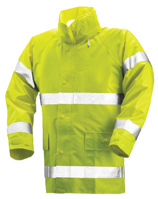 TRUE VALUE J53122.XL High-Visibility Jacket Lime Yellow PVC On Polyester XL