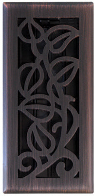 TRUE VALUE RG3279 Vine Floor Register Oil Rubbed Bronze 4 x 10-In.