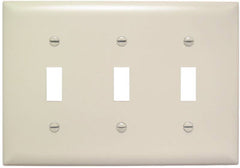 TRUE VALUE TP3LACC12 Pass & Seymour - Legrand Almond 3-Toggle Opening Nylon Wall Plate